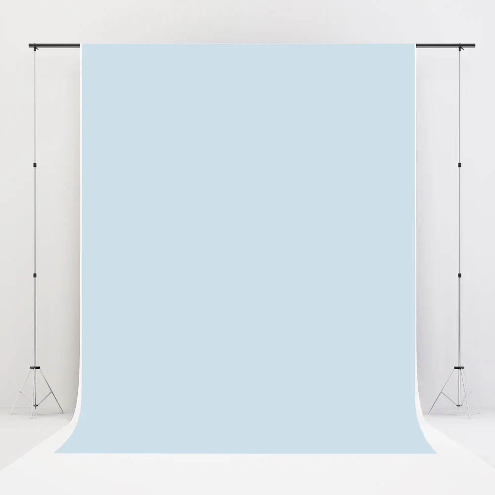 Kate Couleur unie Bleu clair Microfibre Toile de fond Photographie de portrait