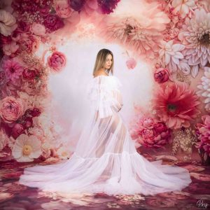 Kate Arche Romantique Fleurs Rose Toile de fond conçue par Emetselch