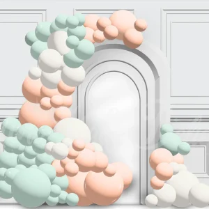 Kate Arche de ballon Dessin animé Anniversaire Toile de fond conçu par Mini MakeBelieve