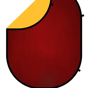 Kate Double-face Couleur Unie Rouge/Orange Toile de fond Pliable 5x6.5pi(1.5x2m)