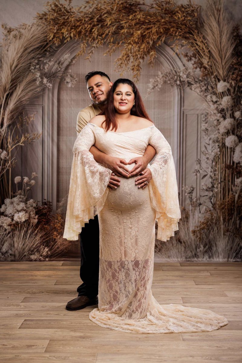 Kate Bohème Florale Arche Beige Classique Toile de fond conçue par Mini MakeBelieve – Image 6