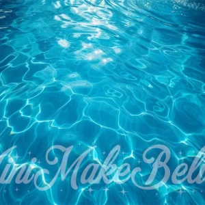 Kate Été Bleu Eau Piscine Tapis de sol en Caoutchouc conçue par Mini MakeBelieve