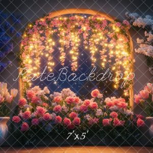 Kate Arche Fleurs Lumières Romantique Toile de fond conçue par Mini MakeBelieve