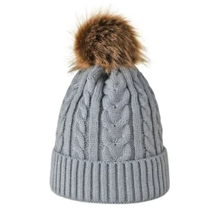 Bonnet à Pompon Fourrure Femme