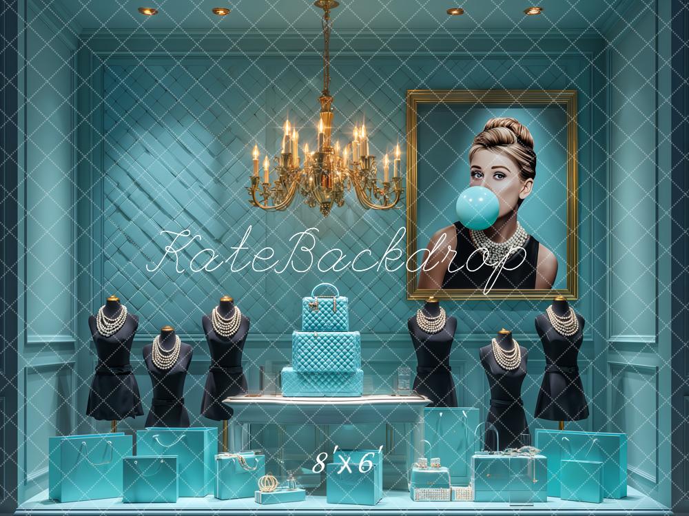 Kate Boutique Mode Bleu Bijoux Chandeliers Toile de fond conçue par Ashley Paul – Image 3