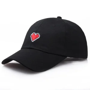 Casquette Brodée Coeur Rétro