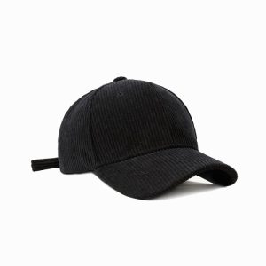 Casquette Velours Noir Femme
