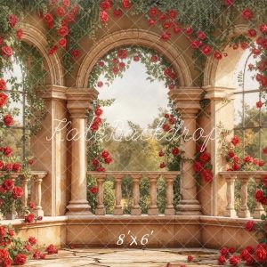 Kate Arche Roses Balcon Toile de fond en Polar conçue par Emetselch