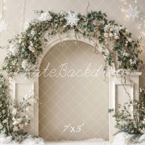 Kate Arche Fleur Neige Hiver Blanc Toile de fond conçue par Emetselch