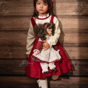 Kate Bois foncé Toile de fond + Bois foncé Tapis de sol en Caoutchouc